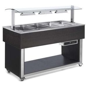 Buffet com aquecimento por banho-maria