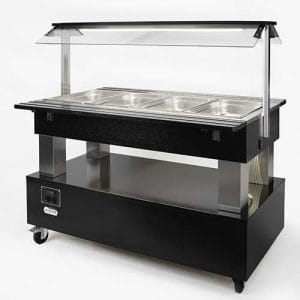Buffet com aquecimento por banho-maria