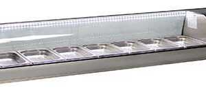 Vitrine de petiscos refrigerada 8x GN1/3