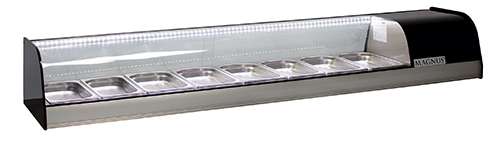 Vitrine de petiscos refrigerada 8x GN1/3 - Hotelequip.pt Vitrine de petiscos refrigerada 8x GN1/3