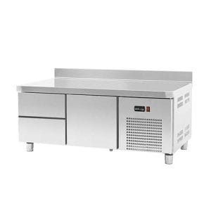 Base refrigerada para linha queima com 1 kit de 2 gavetas e 1 gavetão