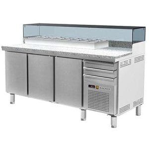 Bancada refrigerada para pizza com kit refrigerado incorporado