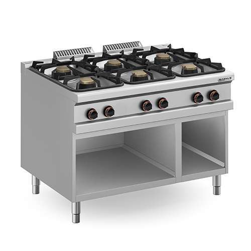 Fogão a gás com 6 queimadores Fogão a gás com 6 queimadores