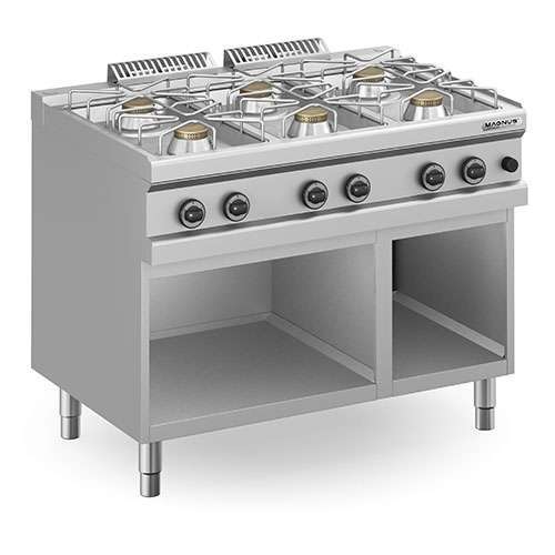 Fogão a gás com 6 queimadores Fogão a gás com 6 queimadores