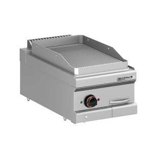 Fry-top elétrico com placa canelada 350x570 mm