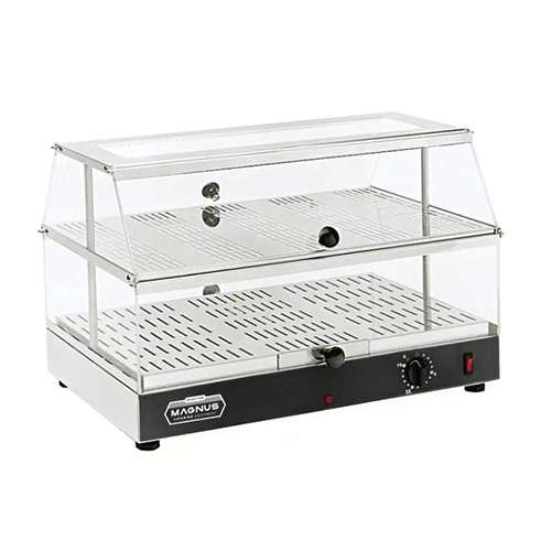 Vitrine quente dupla de bancada Vitrine quente dupla de bancada