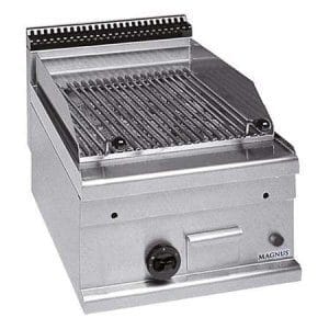 Grelhador pedra-lávica a gás