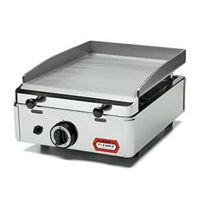 Placa de grelhar a gás em aço polido