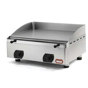 Placa de grelhar elétrica em aço polido