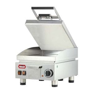 Placa de grelhar elétrica Duplex com tampa lisa