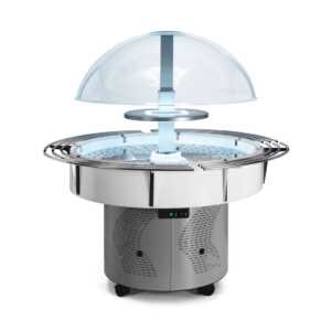 VITRINE BRANCA ISOLA BUFFET C/ GRELHAS INOX