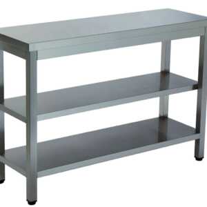 MESA DE TRABALHO 2 PRAT. 1000x600x850 INOX