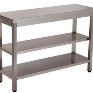 MESA DE TRABALHO 2 PRAT. 1500x600x850 INOX