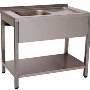 BANCADA DE LAVAGEM 1 CUBA 1200x600x850 INOX