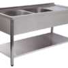 BANCADA LAVAGEM 2 CUB 1400x600x850 INOX DESMONTADA