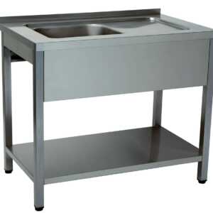 BANCADA DE LAVAGEM 1 CUBA 1000x700x850 INOX