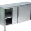 MESA ARMARIO PORTA DESL. 2 PRAT.2000x600x850 INOX