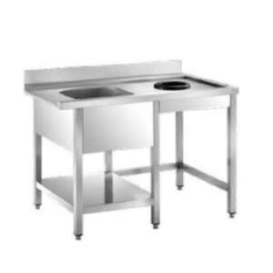 MESA LAVA PRATOS INOX-ENTRADA 1200x735x850 C/CUBA