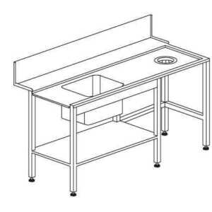 LAVADOURO T90 (SX/DX)1800x730x860h P/MOD. HT-AX-BX