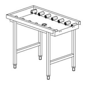 MESA DE ROLOS LC96/1A 1600x650x860h P/ MOD. AX-RX