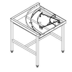 CURVA ROLOS MECA.90º LC77/2 850x850x885h MOD.AX
