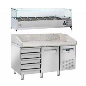 MESA PIZZA (+2~+8ºC)MPR1500-1 PORTA E 5 GAVETAS