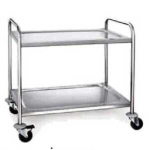 CARRO SERVIÇO MULTIUSO INOX  UDCSMI2 2 PRATELEIRAS