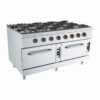 FOGAO GAS 8 QUEIMADOR 2 FORNO GAS 6x10kW+2x6