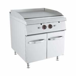 FRY-TOP GAS DUPLO LISO CROMADO ARMARIO