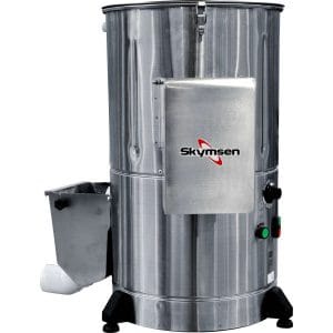 Descascadora de batatas DB-10 com 10Kg de capacidade - Em aço inoxidável - Filtro coletor de cascas incluído - Disco abrasivo incluído