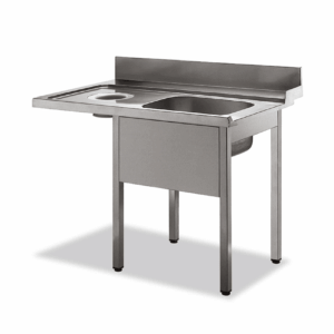 Bancada lava louça 1 cuba e furo detritos L750