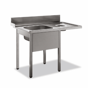 Bancada lava louça 1 cuba e furo detritos L750