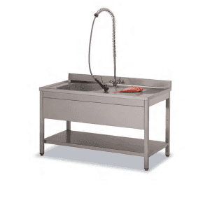 Bancada lavadouro 1 cuba 400X500 L600