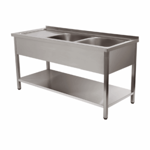 Bancada lavadouro 2 cubas - L700