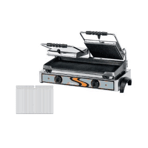 Tostadeira dupla com placas de contato em ferro fundido GR 8.1