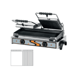 Tostadeira dupla com placas de contato em ferro fundido GR M2