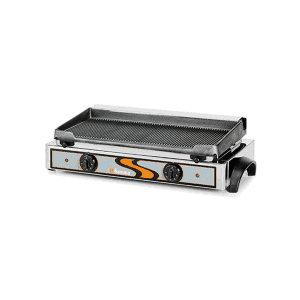 Grelhador com placa nervurada em ferro fundido GR 8