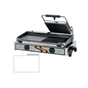 Grelhador / Tostadeira dupla com placas de contato em ferro fundido GR M1