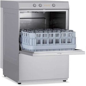 Máquina de lavar loiça industrial com bomba de esgoto e cesto de 39x39 cm