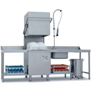 Máquina de lavar loiça industrial tipo Hotte com cesto de 50x50cm