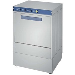 Máquina de lavar loiça industrial com bomba de abrilhantador e esgoto e cesto 40x40cm