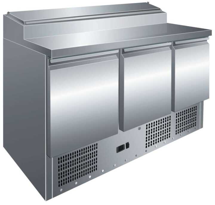 Mesa Refrigerada GN1/1 3 Portas Preparação de Saladas - Hotelequip.pt Mesa Refrigerada GN1/1 3 Portas Preparação de Saladas