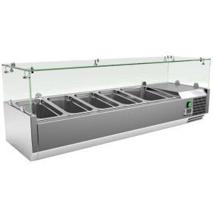 KIT Refrigerado 4 GN1/3 + 1 GN1/2 com expositor de vidro