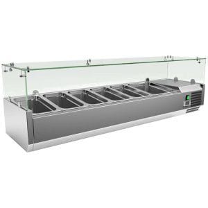 KIT Refrigerado 5 GN1/3 + 1 GN1/2 com expositor de vidro