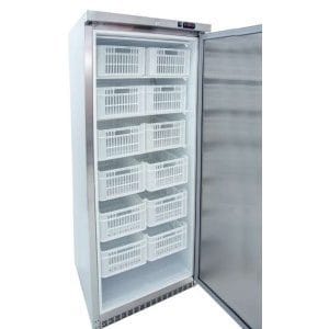 Armário GN2/1 em aço inoxidável com 12 gavetas 600 litros congelado de 780 x742 x1865h mm