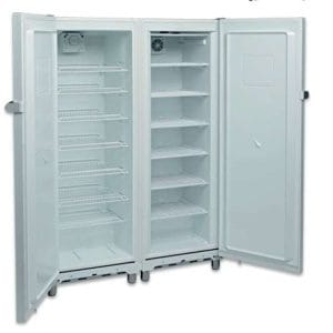 Armário para Snacks Refrigerados e Congelados 700 litros 2 Portas Lacado Branco 1220 x650 x1820h mm
