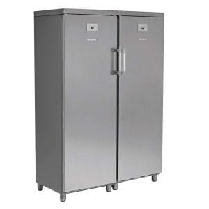 Armário para snacks refrigerados e congelados 700 litros 2 portas Aço inoxidável 1220 x650 x1820h mm
