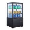 Armário expositor refrigerado 4 lados 58 litros Preto 447x400x819h mm