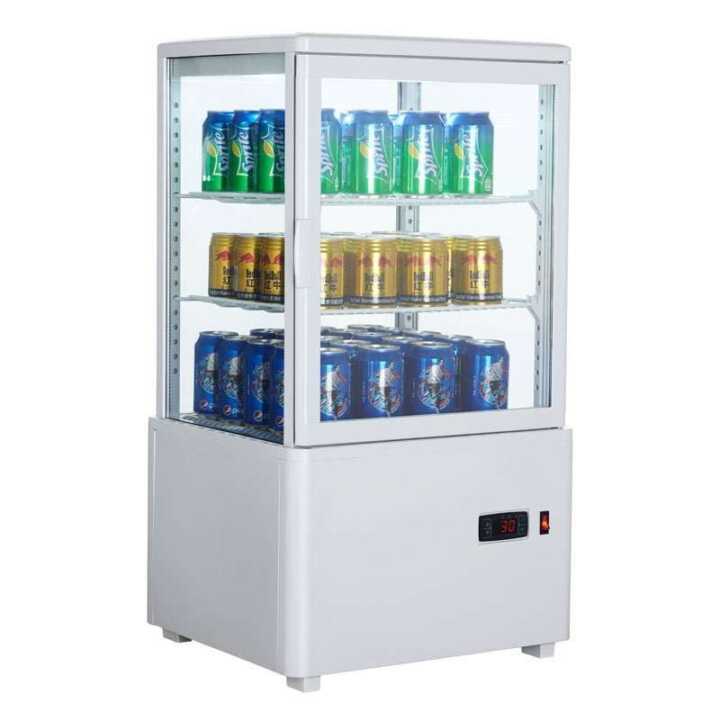 Expositor Refrigerado 4 Lados 58 litros Branco 447x400x819h mm - Hotelequip.pt Expositor Refrigerado 4 Lados 58 litros Branco 447x400x819h mm