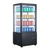Expositor Refrigerado 4 Lados 78 litros Preto 447x400x969h mm